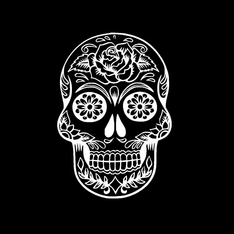 YUIN Skull Head Funny Car Sticker Personality Pattern Cars Accessories PVC Body Window Decoration Waterproof Sunscreen Stickers