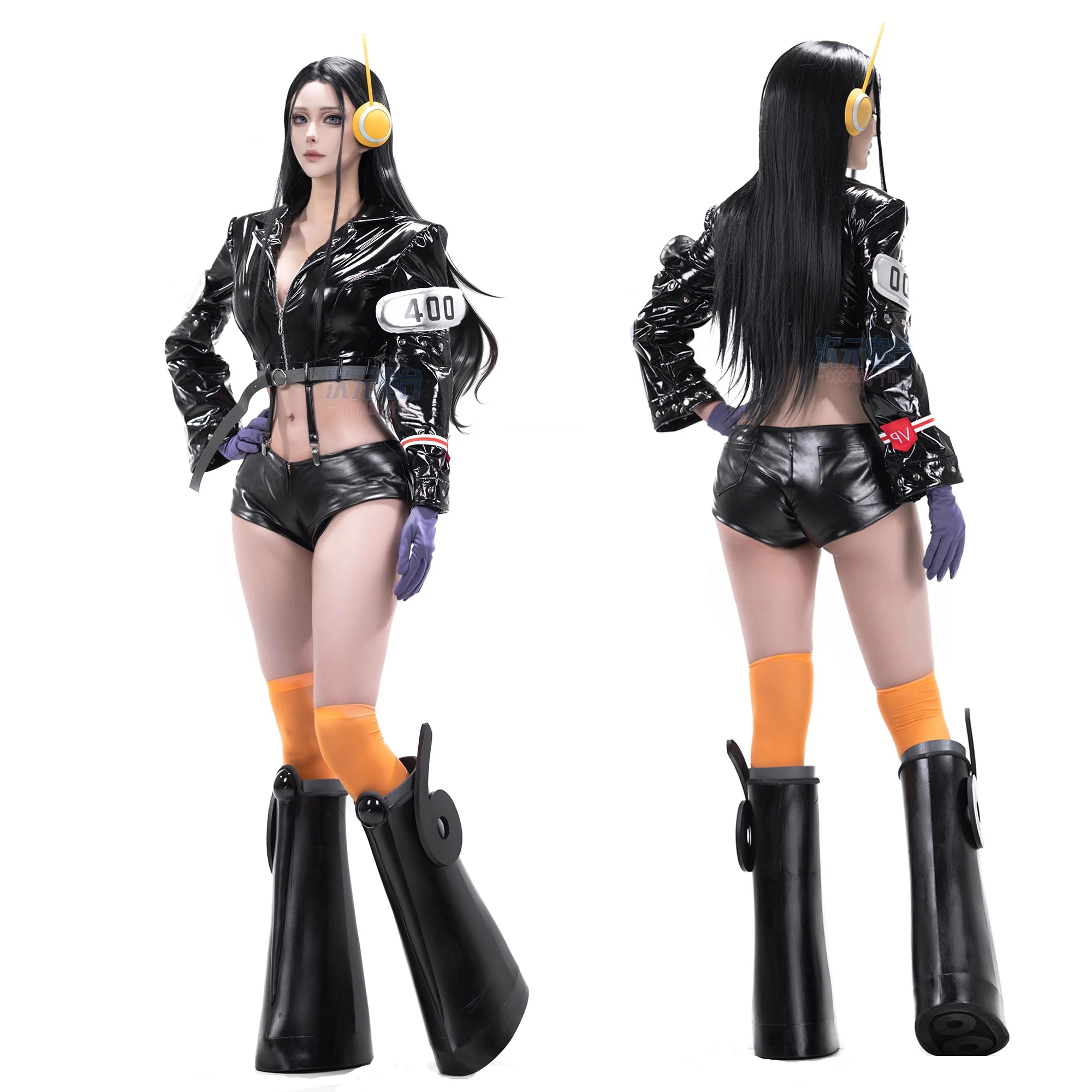 

Anime One Piece Robin Cosplay Costume Women Sexy Leather Long Sleeve Bodysuit Jumpsuit Lingerie Suits Halloween Carnival Clothes