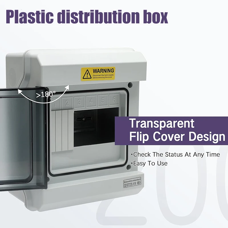 HL Series Waterproof and Dustproof Plastic Distribution Box, ABS Plastic Exposed Switch Box