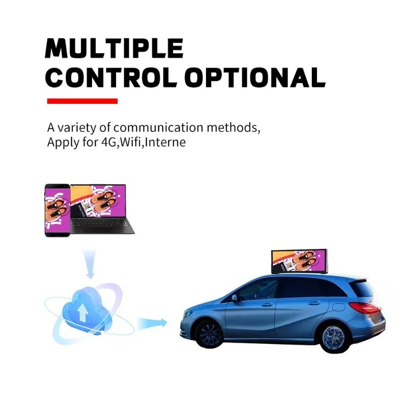P3 Programmable Control Outdoor Taxi Top LED Screen Car Roof LED Display for Advertising Digital Signage and Displays