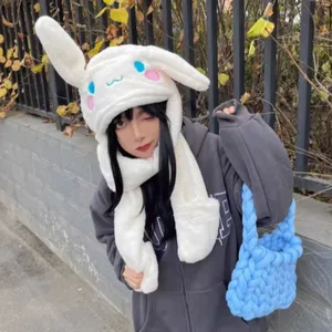 Children's plush mini-chapéu, moving ear hat, cute anime toy, Kawaii Sanrio, Hello Kitty Melody, Cinnamoroll, Kuromi Girls Gifts, Winter 10 Main sales cap that moves the ear - №6