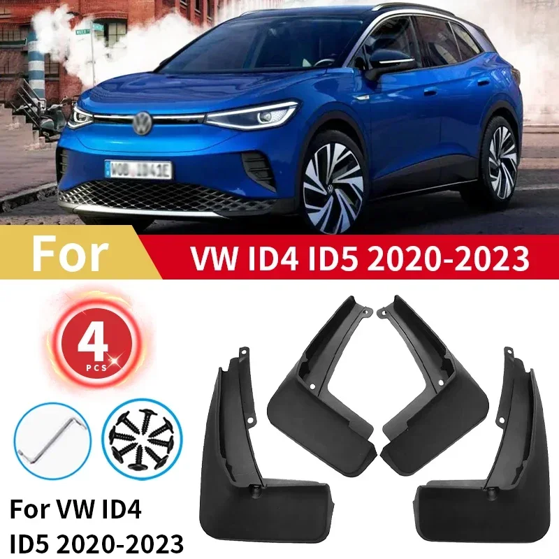 

For Volkswagen VW ID.4 ID.5 ID4 ID5 EV CROZZ 2020 2021 2022 2023 Mudguards Wheel Mud Flaps Car Accessories Splash Guards Fenders