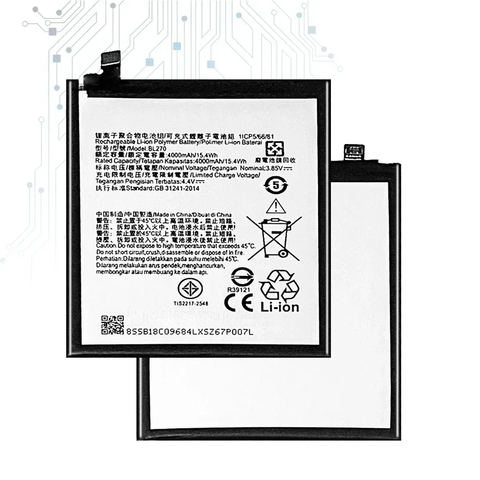 4000 mAh hochwertiger Handy-Akku für Lenovo K6 Note K53a48 Vibe K6 Plus G Plus G5 Plus BL270