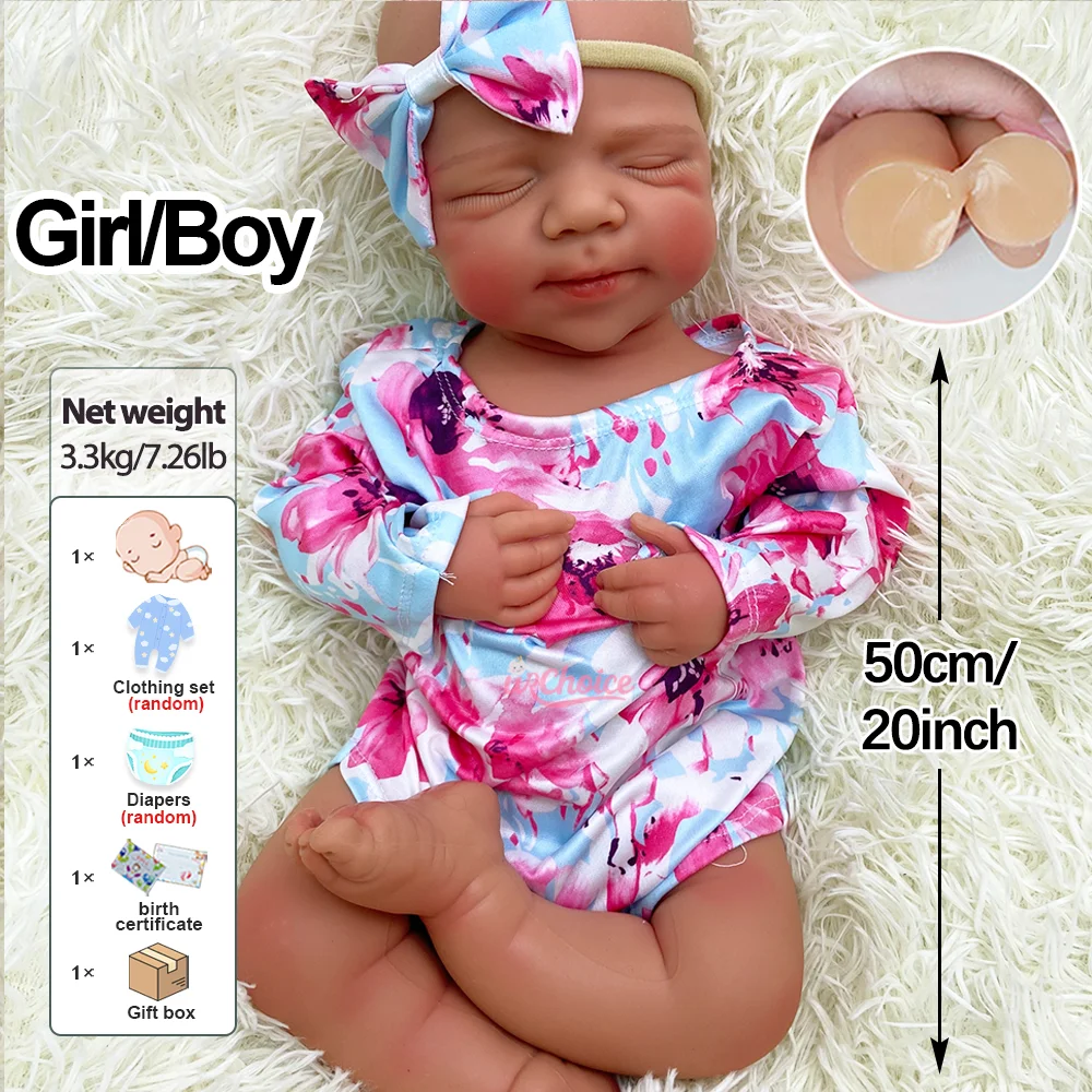 超リアルな20インチのパスカル、口が開くソフトシリコン製リボーンドール、男の子/女の子、重みのある新生児、ベベ・プレミー、認知症ケア用