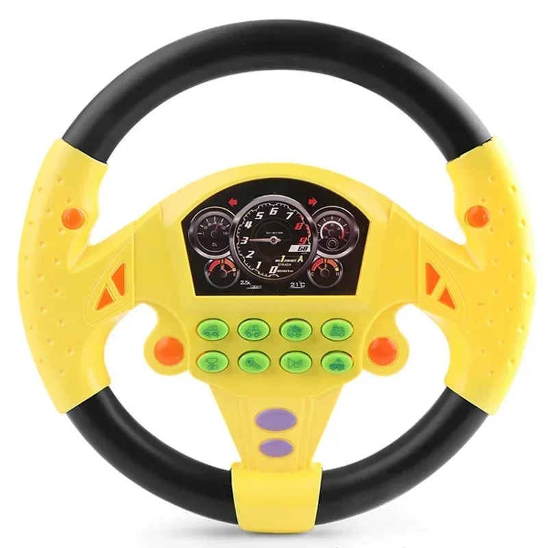 New Kids Simulate Driving Car Copilot Steering Wheel Eletric Baby Toy with Sound Musical Educational Stroller Driving Vocal Toys