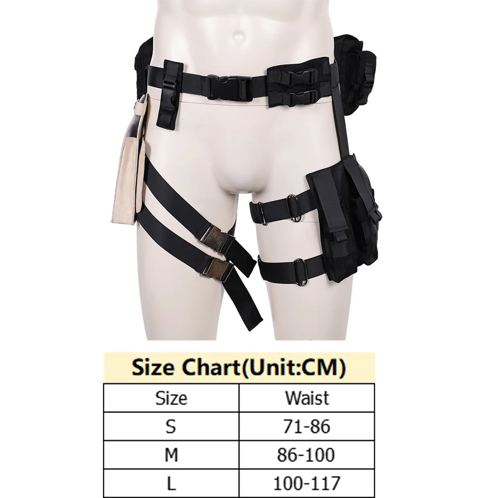 Leon Scott Kennedy Cosplay Riem Been Gunbag Handschoenen Pruik Volwassen Spel Fantasia Halloween Carnaval Party Kostuum Accessoires Rekwisieten