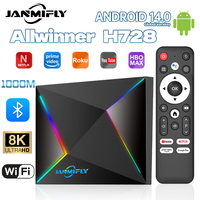 JANMIFIY R69Plus Smart TV Box Android 14 Allwinner H728 Octa-Core WIFI6 8K BT5.+ Bluetooth Voice Netflix Multi-Function Set-top