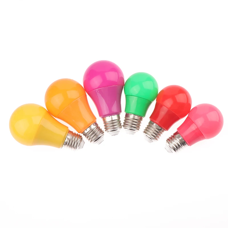7 kolorów E27 220V 5W/7W Żarówka Kolorowe światło LED do pokoju KTV Bar Party Festival Decor Lampa Niski pobór mocy Żarówka oszczędzająca energię