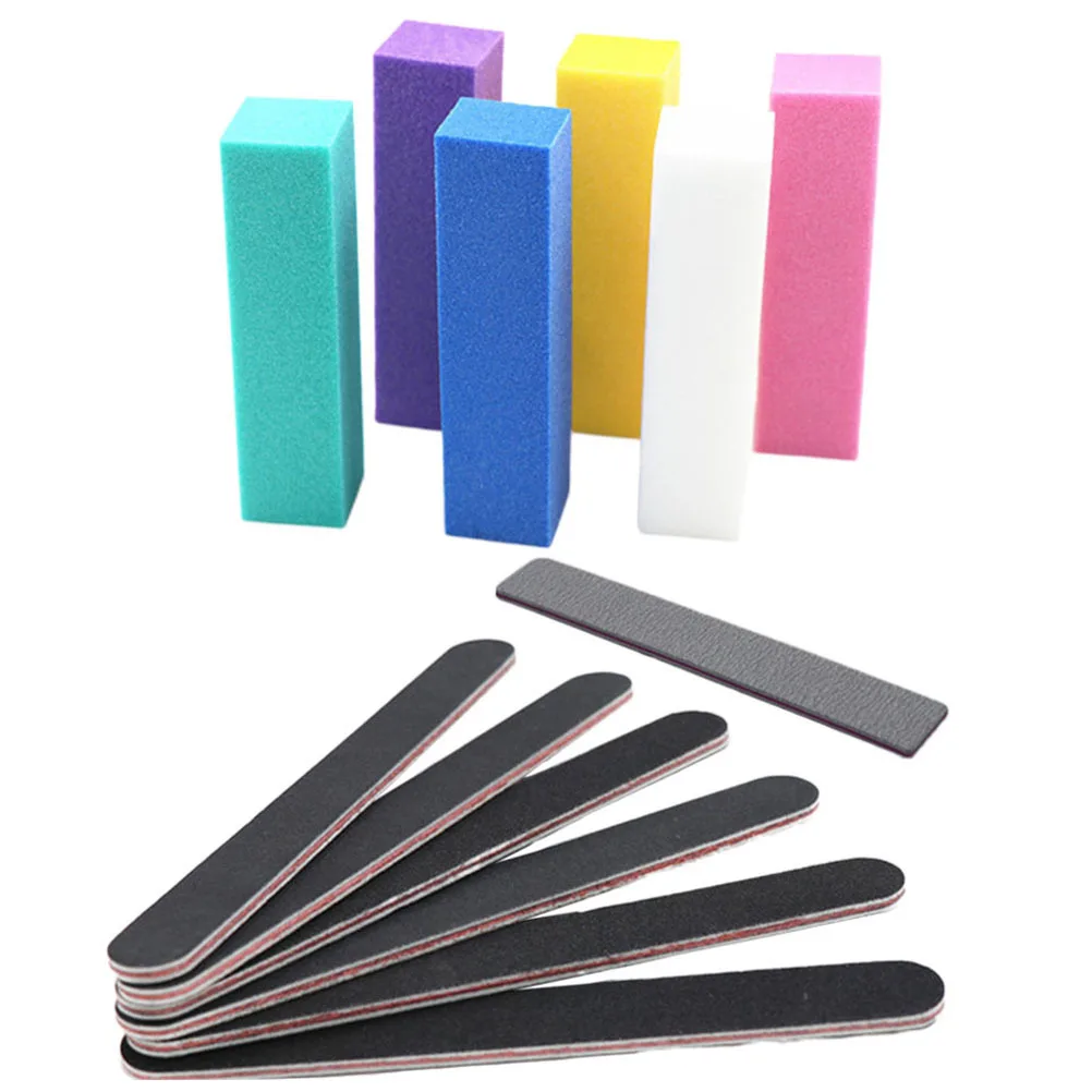 13pcs Nail Art Tool Kit Manicure Schuurblokken Bestanden Polijstmachine Buffers Voor Natuurlijke Kunstnagels Duurzaam Emery Board Strip