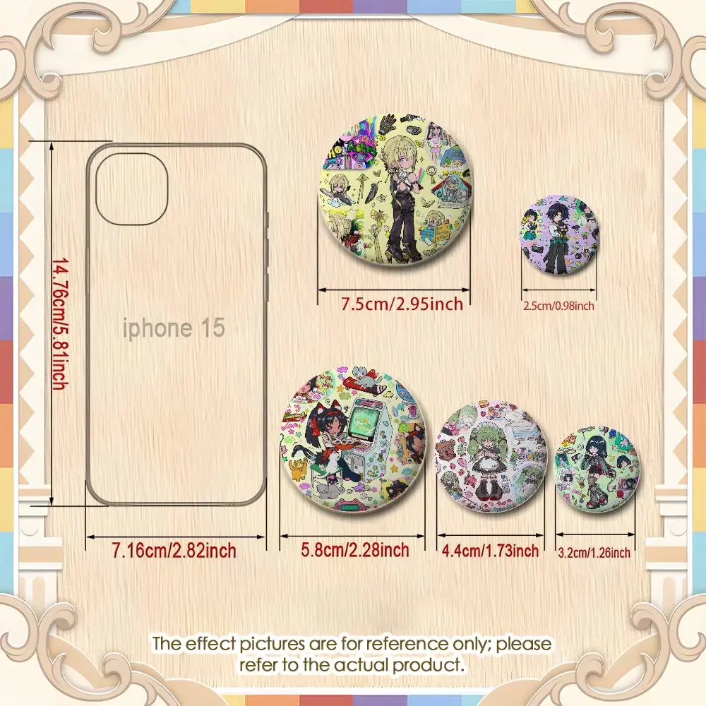 Zzz Zenless منطقة صفر مخطط شارات مستديرة رائعة شارة دبابيس الإبداعية للملابس قبعة ظهره هدية الملحقات