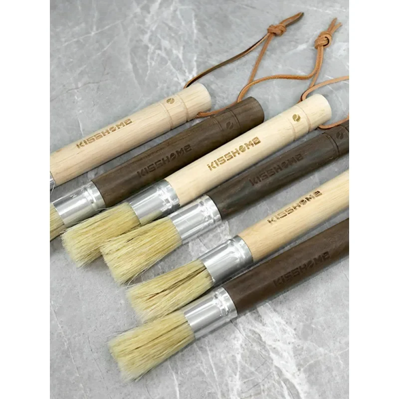 Coffee Cleaning Brush Bean Grinder Brush Coffee Powder Cleaning  Wooden Handle  Bar Accessories