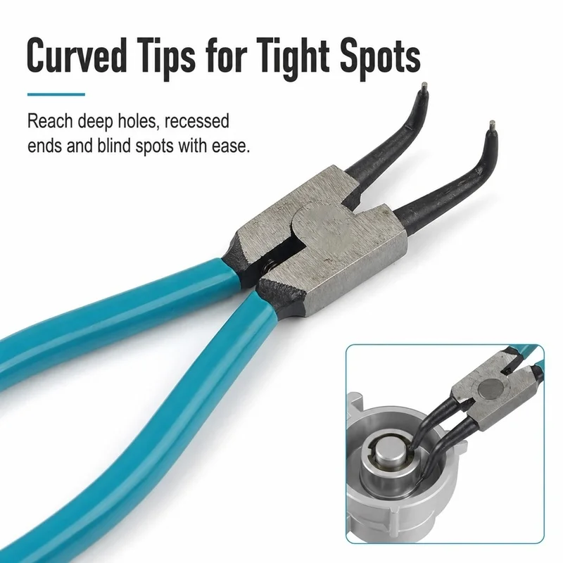 DT16 External Bent Nose Snap Ring Pliers 6-Inch for 3D Printer Installation Tool High Quality Snap Ring Plier