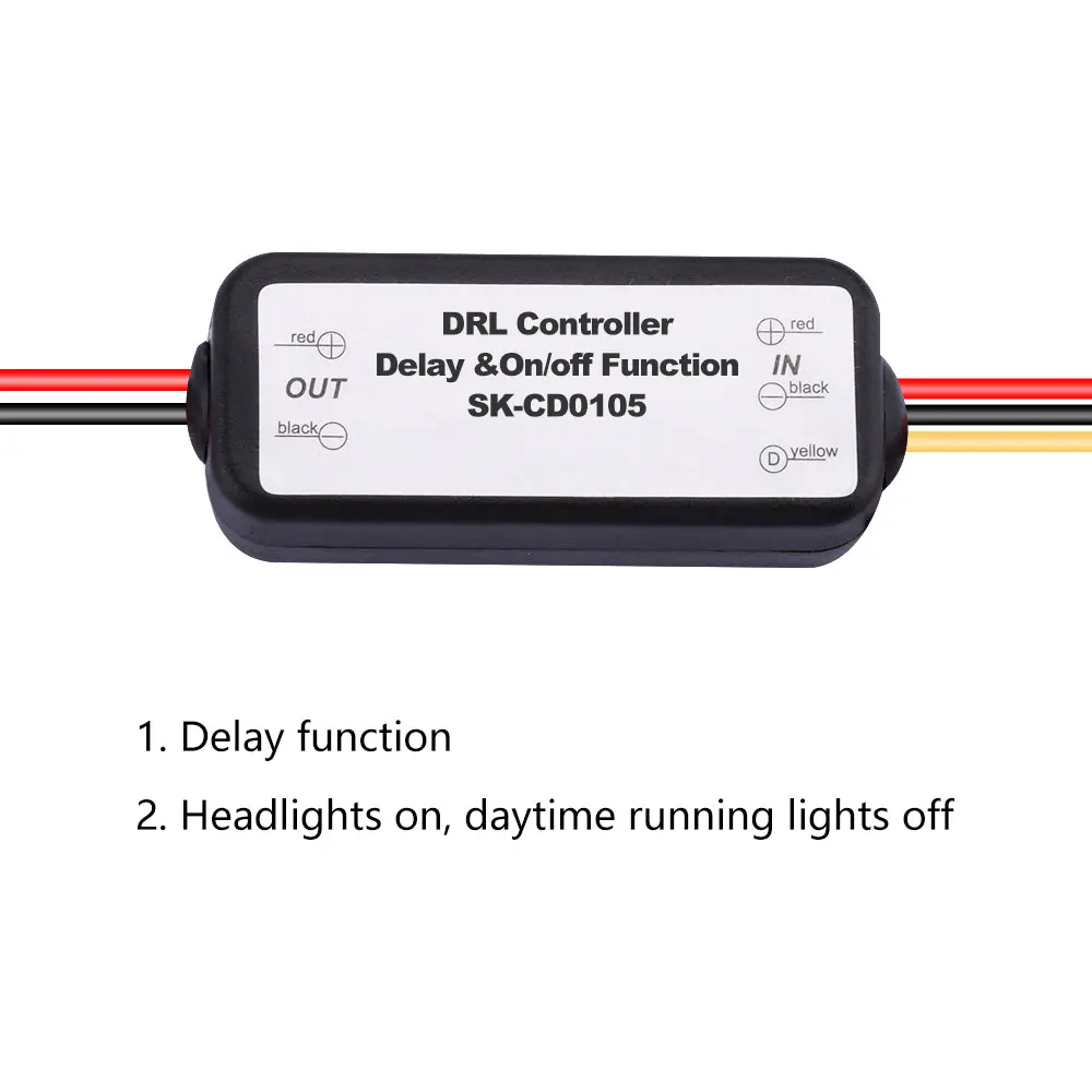 DRL Controller Daytime Running Light Relay Harness 12-18V fendinebbia Controller CD0103 CD0105 Auto Car LED Dimmer On/Off