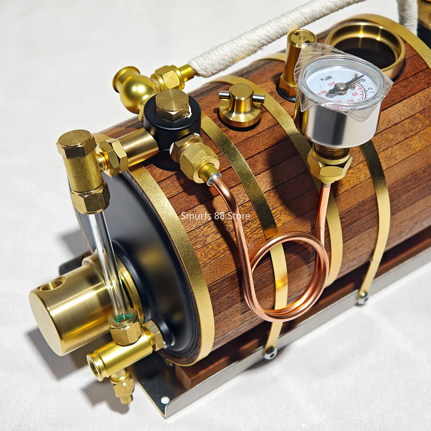 for Model Aircraft Power Pack M30 3.7cc Inline Twin Cylinder Brass Steam Engine Model  V2 Upright Steam Engine Boiler Suitable