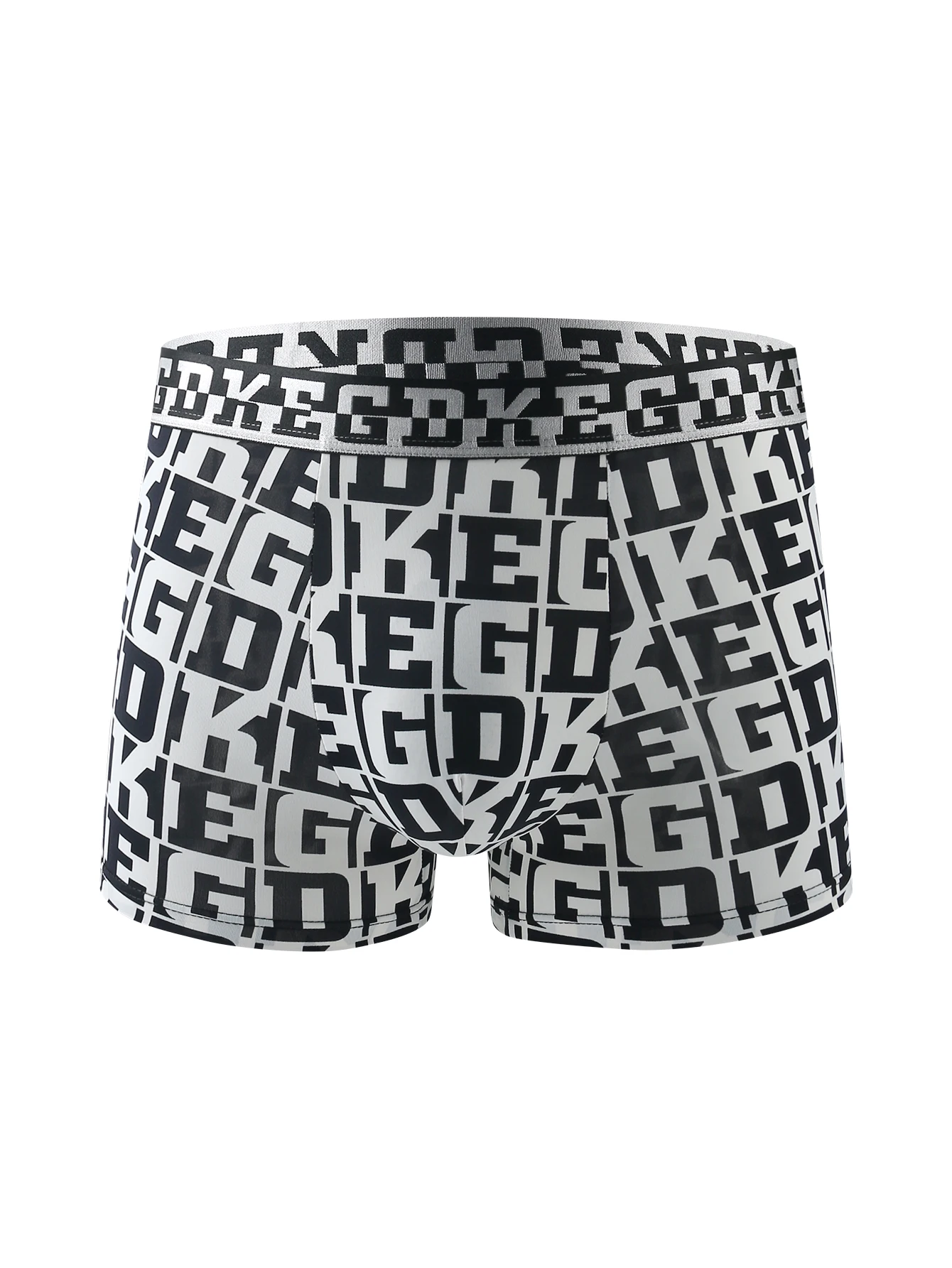 Men\'s underwear ice black and white personality printed breathable antibacterial crotch boxers men\'s shorts 7 pieces combination