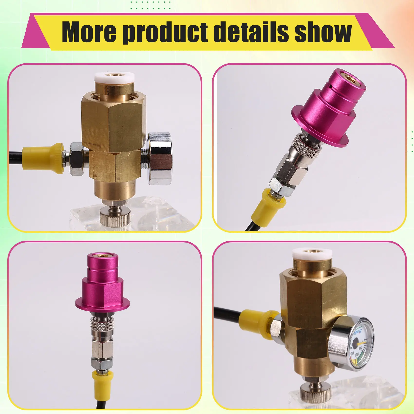A58Z Soda Line to External CO2 Tank Carbon Dioxide Bottle for Terra DUO Art Quick Connect Maker W21.8-14