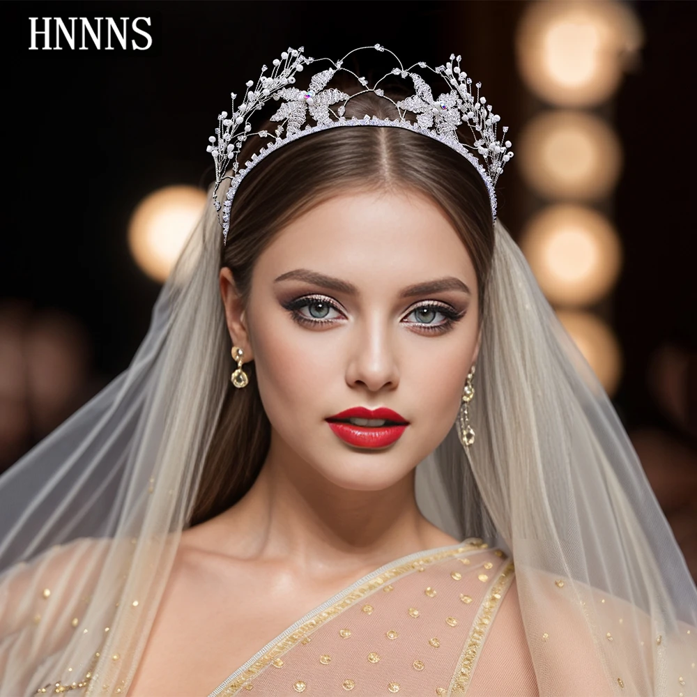 

TOPQUEEN свадебная корона, свадебная повязка на голову ручной работы, плетение из бисера, жемчужный цветок, женский элегантный головной убор для банкета, вечеринки, танцев YXA100