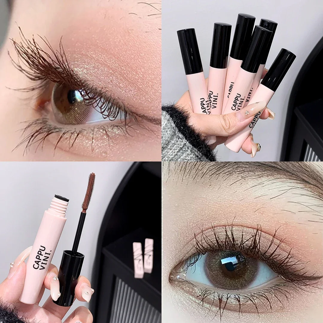 Mascara Makeup Curling Black Brown Eyelash Extension Waterproof Non-fading Dyeing Liquid Volume Mascara Long-wearing Cosmetics