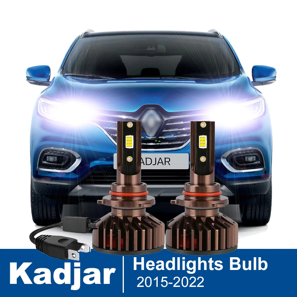 

2Pcs Led Headlight Bulb For Renault Kadjar 2015-2022 Headlight Bulb High Low Beam Canbus Auto Lights Accessories