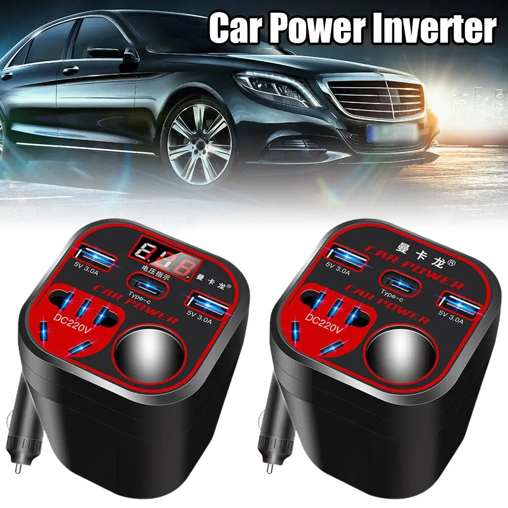 Wholesale 12V24V To 220V V On Board Inverters, Fast Charging Of Power Converter Sockets For Large And Small Cars And Trucks R4O7