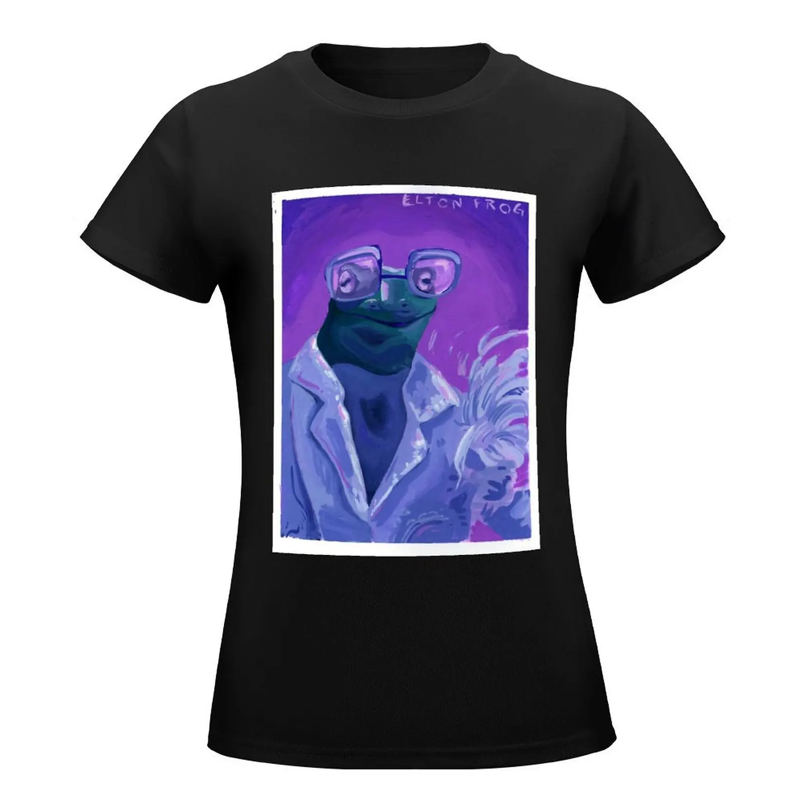 Elton Frog T-Shirt lady clothes graphics cotton t shirts Women