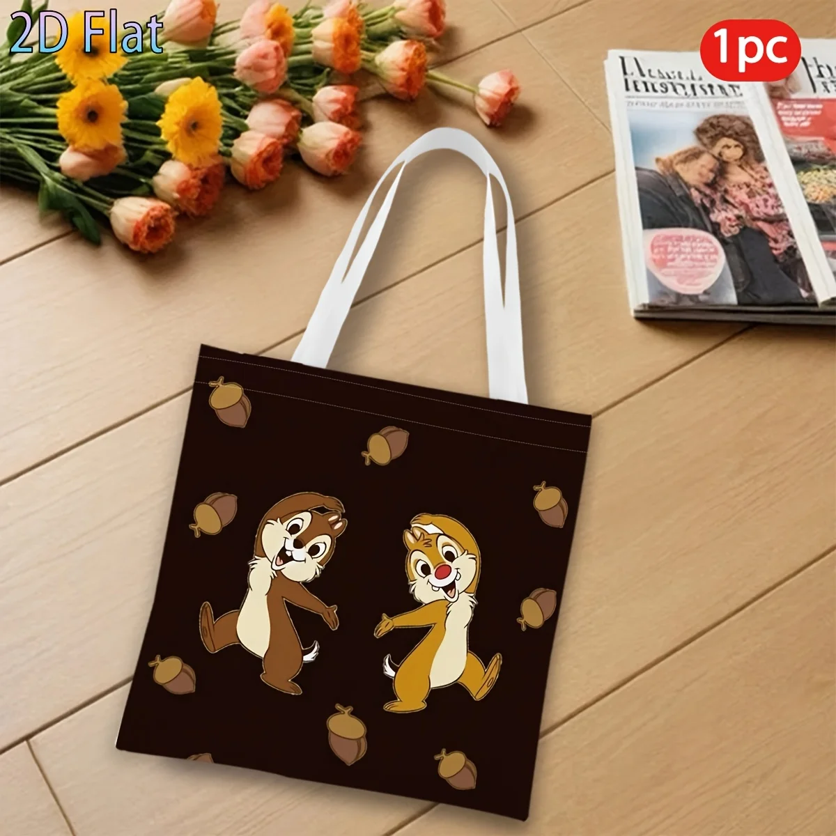 A squirrel pattern multifunctional women's zipper bag, jewel