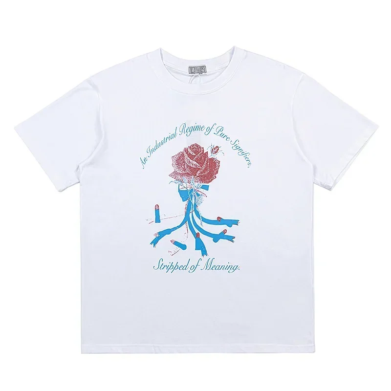 C.E Top Tees Rose Printing 2024 Simple Men Woman Loose Breathable CAVEMPT T Shirts New Arrived Cav Empt Summer Short Sleeve