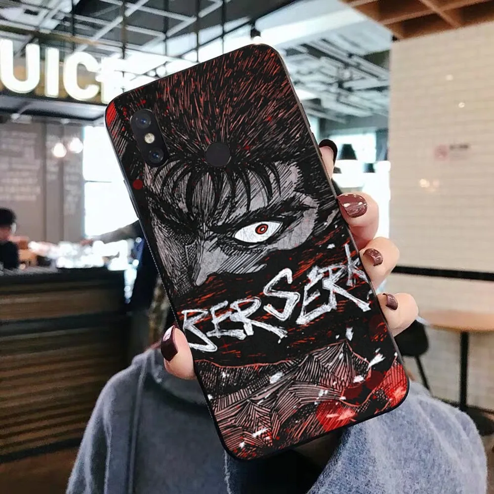 Anime Berserk Phone Case For Xiaomi Mi 5X 8 9 10 11 12 Lite Pro 10T PocoX3pro PocoM3 Note 10 Pro Lite