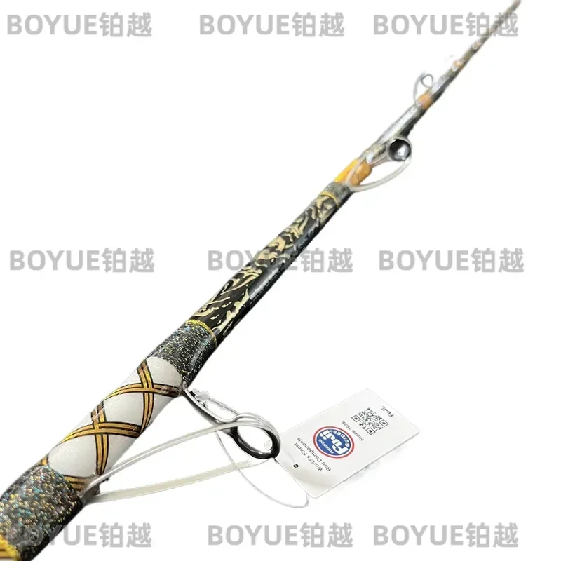 Toray T1100G Carbon Saltwater Fishing Rod Heavy Duty Game Reel for Tuna Battle Sea Angling Tackle Fuji Guides High Strength