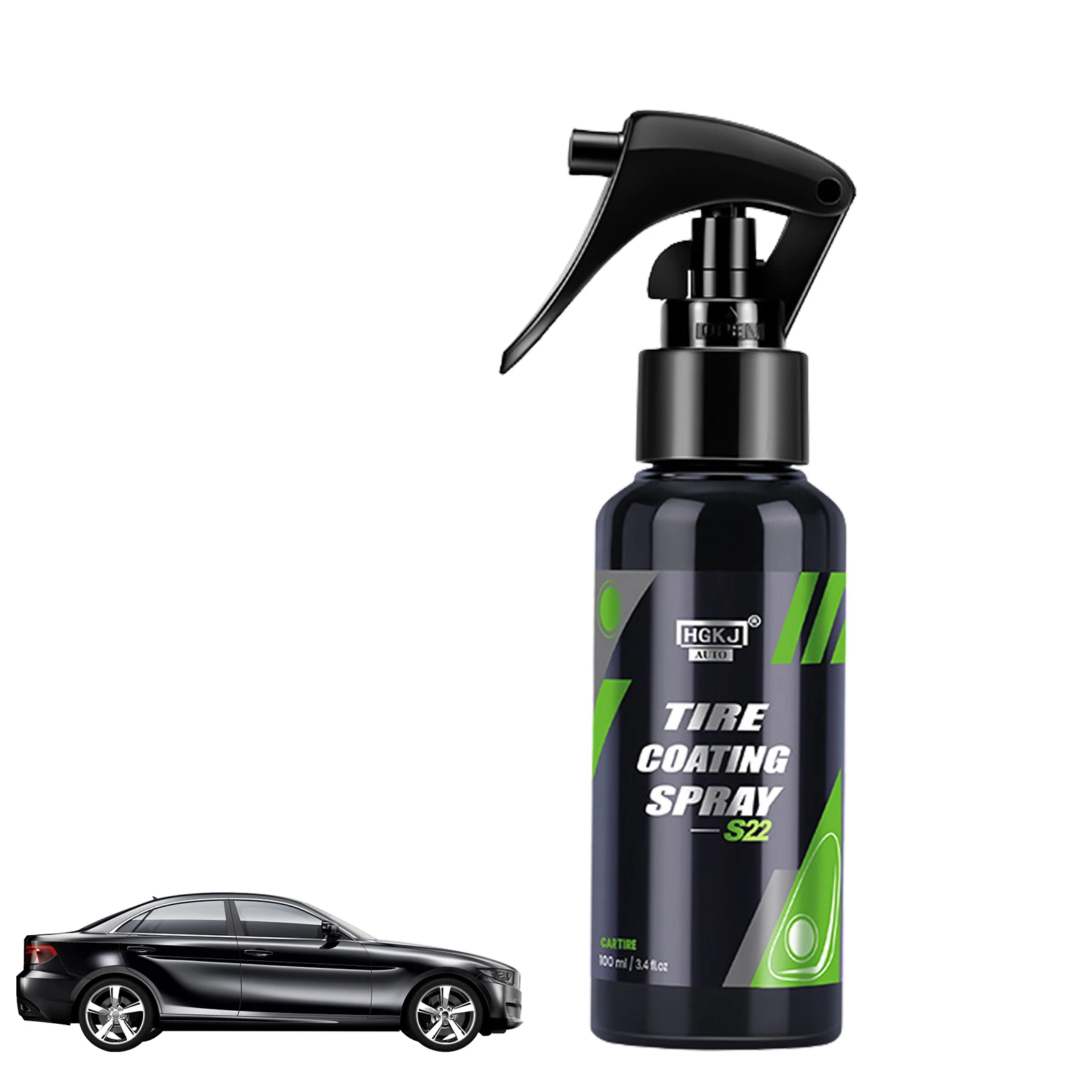 Car Tire Shine Tyre Gloss Spray Tire Glazing Keep Tire Black Rubber Protective Auto Tires Coating 100ML Car Tyre Wax Tire Polish