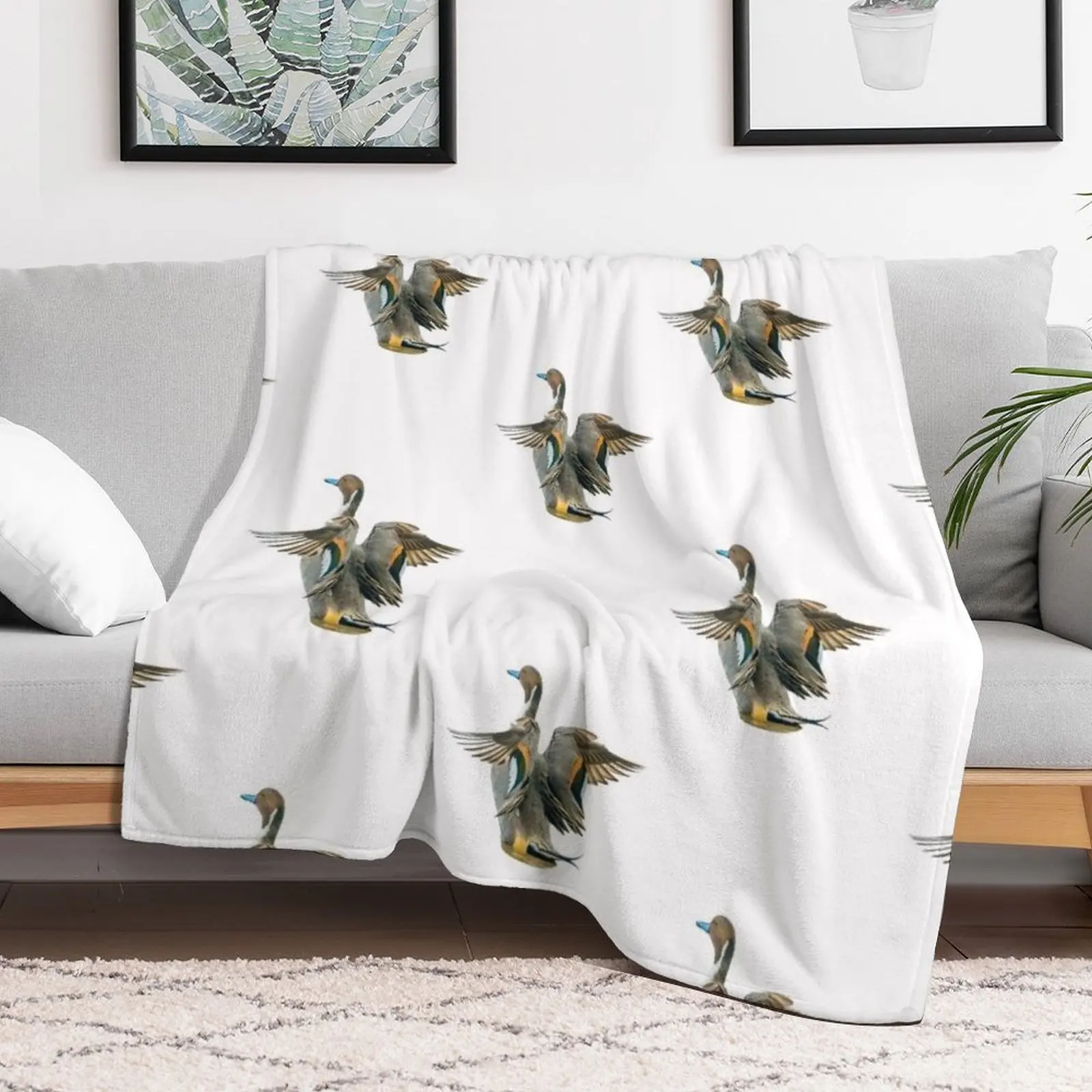 Pintail Duck in a flap Throw Blanket Soft Big heavy to sleep Giant Sofa decorative Blankets