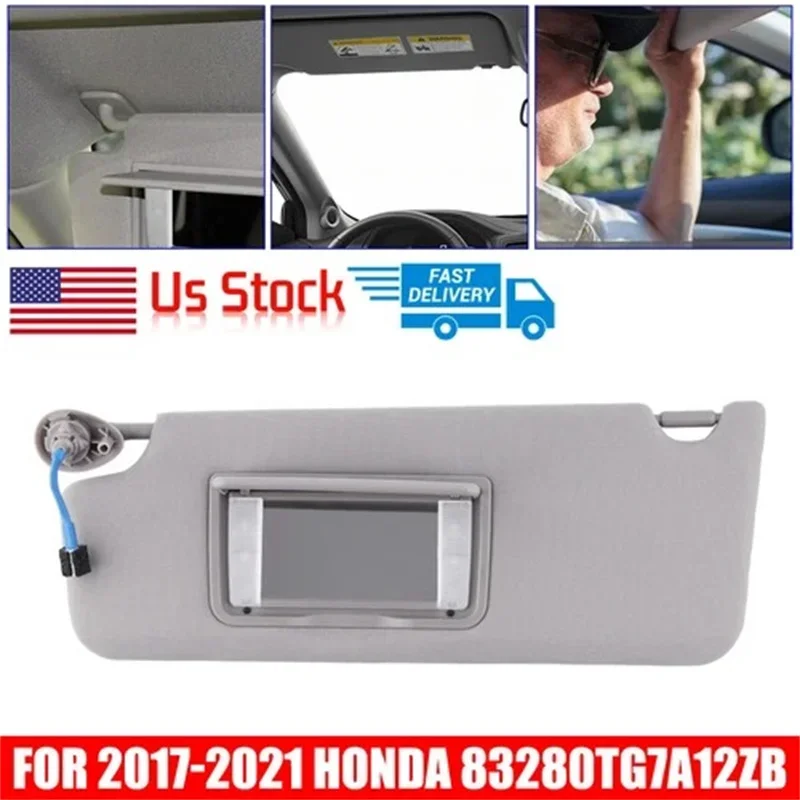 

Car Visor Sunshade Auto Front Left Sun Visor Makeup Mirror with Light Compatible for Pilot 2017-2022 Replaces 83280-TG7-A12ZB