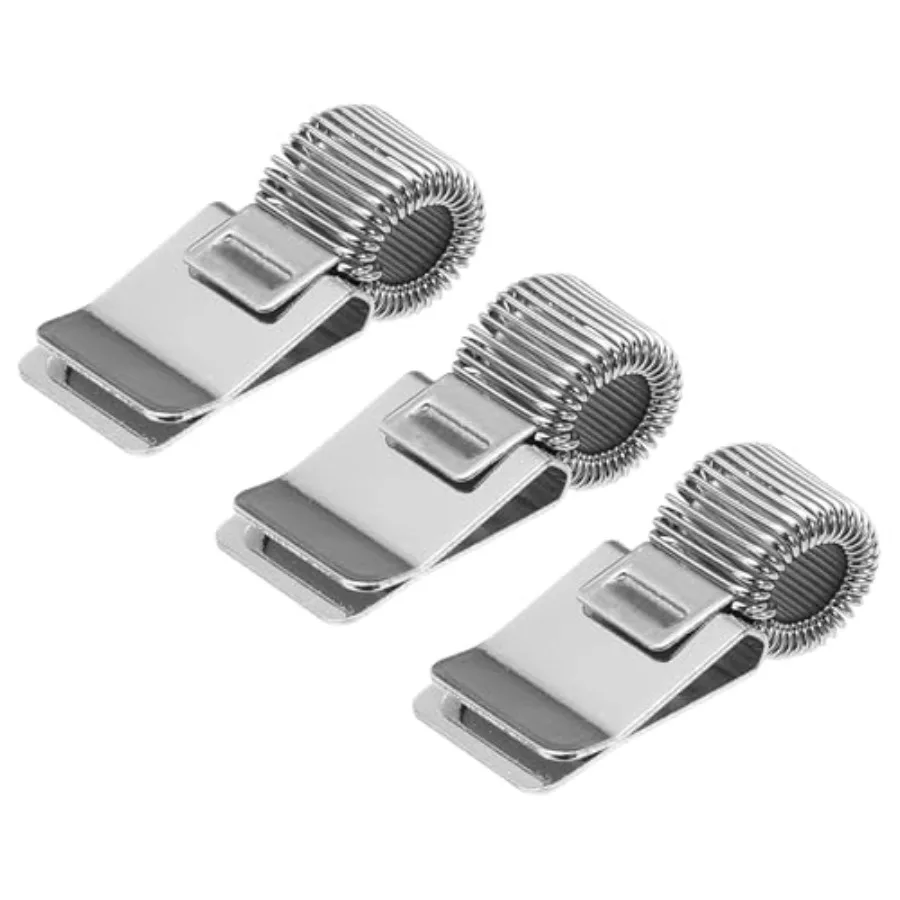 

3Pcs Pen Holder Clips, Metal Pen Clip Holder Adjustable Loop Pen Pencil Organizer with Single Spring Loop for Notebook, Clipboa