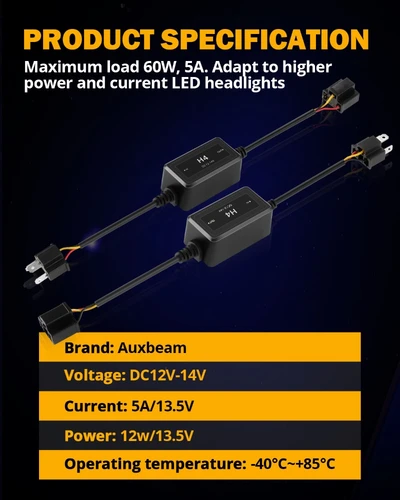Imagen 2 del producto Decodificador de Error de bombilla LED Canbus antisintillón H4 H7 H11 H13 9004 9005 9006 9012 adaptador cancelador de resistencia para bombilla de faro de coche
