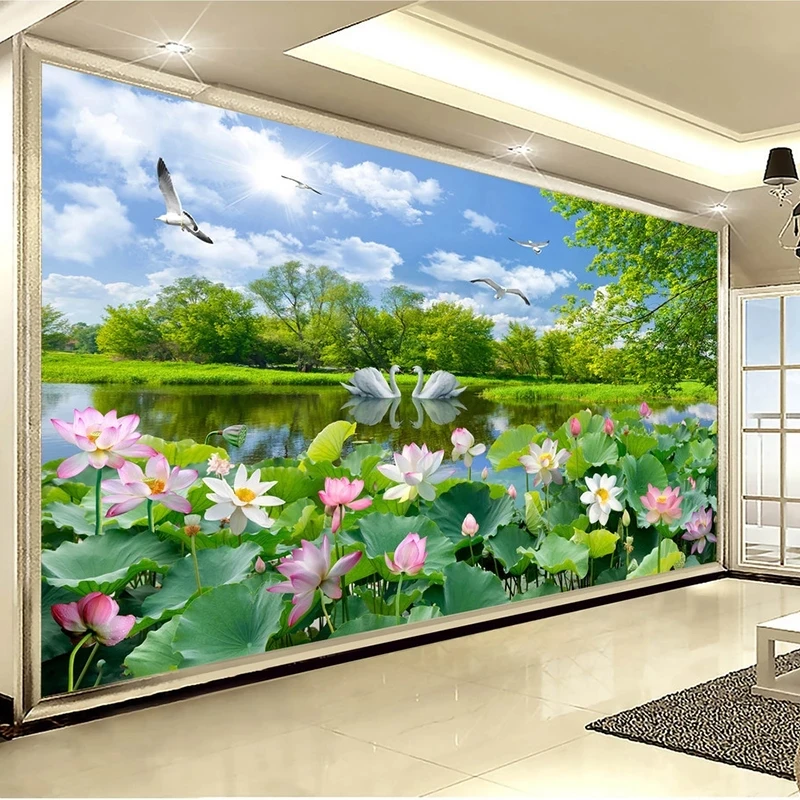 papel-de-parede-chines-personalizado-3d-lago-de-cisnes-lagoa-de-lotus-mural-para-sala-de-estar-parede-de-fundo-para-tv-quarto-restaurante-gaivota-floresta-verde-8d