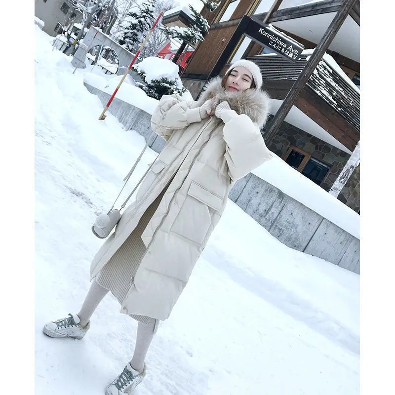 2023 Women Double Sided Down Long Jacket Winter Turtleneck Coat Warm Parkas Snow Outwear Oversized Long Winter Jacket