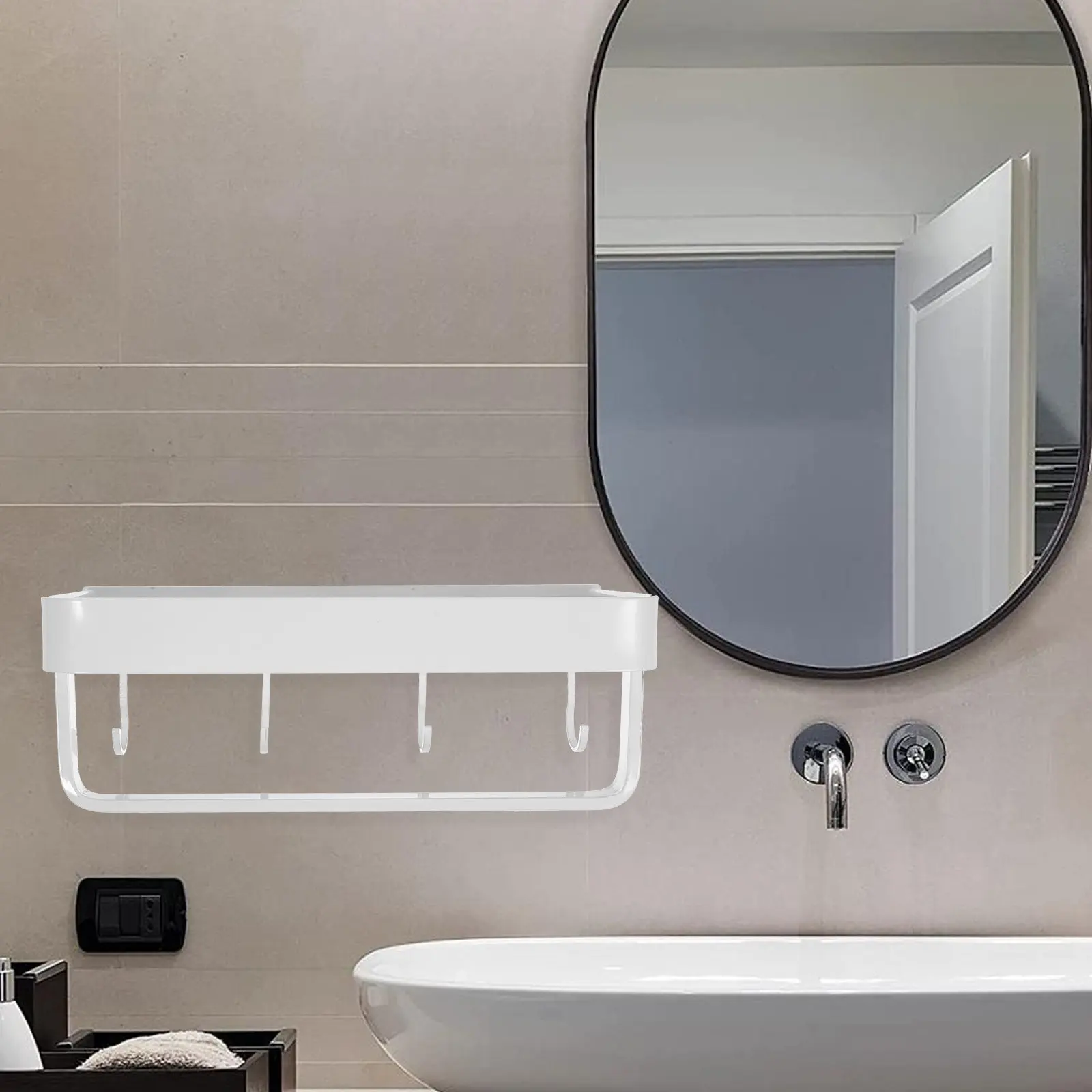 

Настенная полка для полотенец, настенный держатель для ванной комнаты, без сверления, нержавеющий, для использования на кухне, в спальне, офисе