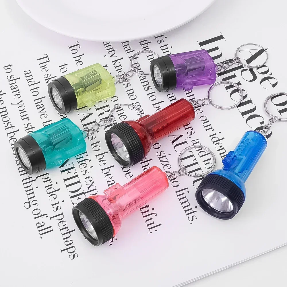 5PCS LED Keychain Flashlights Portable Random Flashlight Miners Outdoor Adventures Reading Floodlighting Tools Practical Gifts