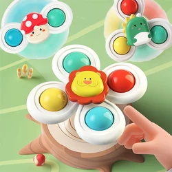 3PCS Suction Cup Rotating Toy for Baby Hand-eye Coordination Educational Training, Bath & Travel toy, Birthday Christmas Gift