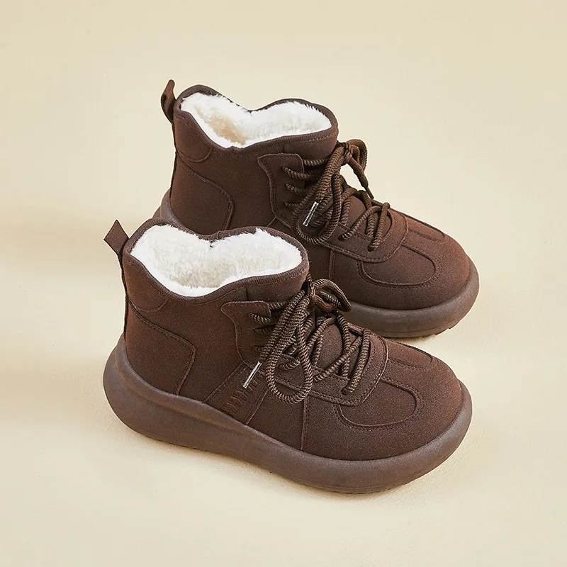 Platform Snow Boots Women Winter New Korean Version Fashion Velvet Thermal Cotton Shoes Thicksoled Heightening Women Short boots