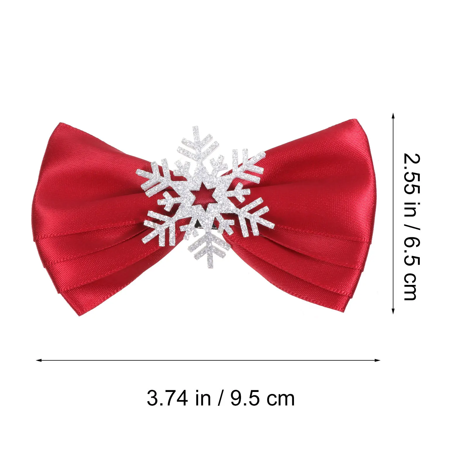 4 stuks Sneeuwvlok Haarspeldjes Kerst Clips Voor Meisjes Feestaccessoires Boog-Knoop Haarspeldjes Kerst Haarspeld Carnaval Bruiloft Stijlvol