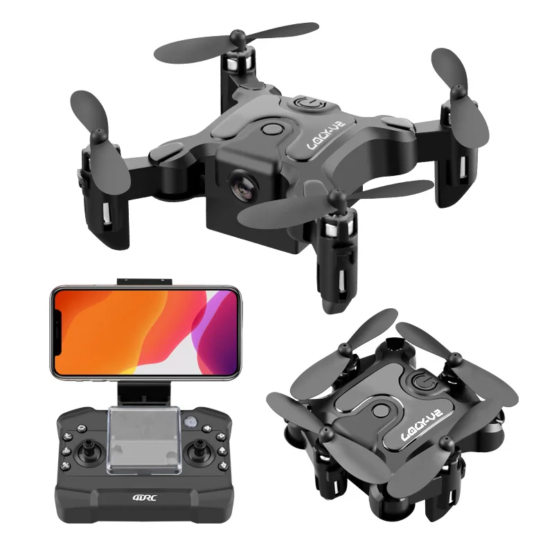 4DRC V2 Mini RC Drone Micro Foldable Quadcopter RC Drone WIFI APP Control FPV Camera Headless Pressure Fixed High AR Drone 4k