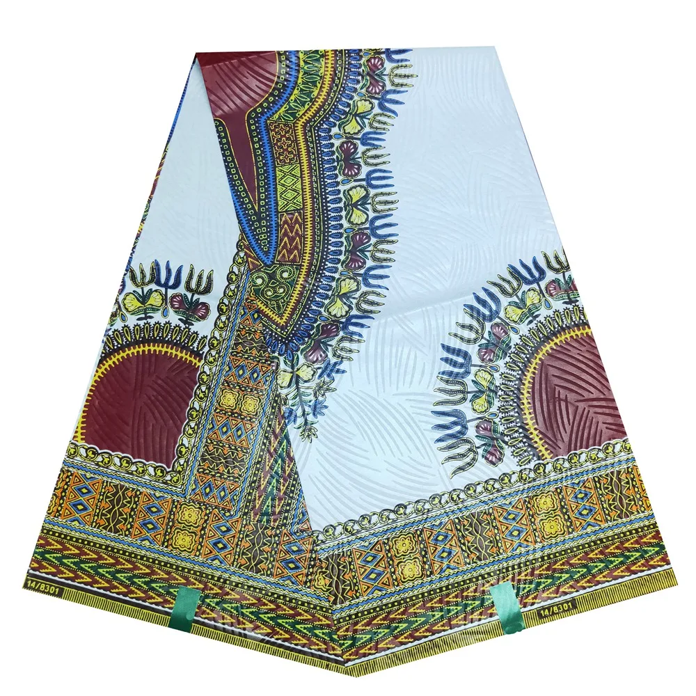 Good Quality African Dashiki Real Wax Fabric Kente Real Batik Prints Pagne Tissu Fashion New 6Yards Classic For Sew Party Dress