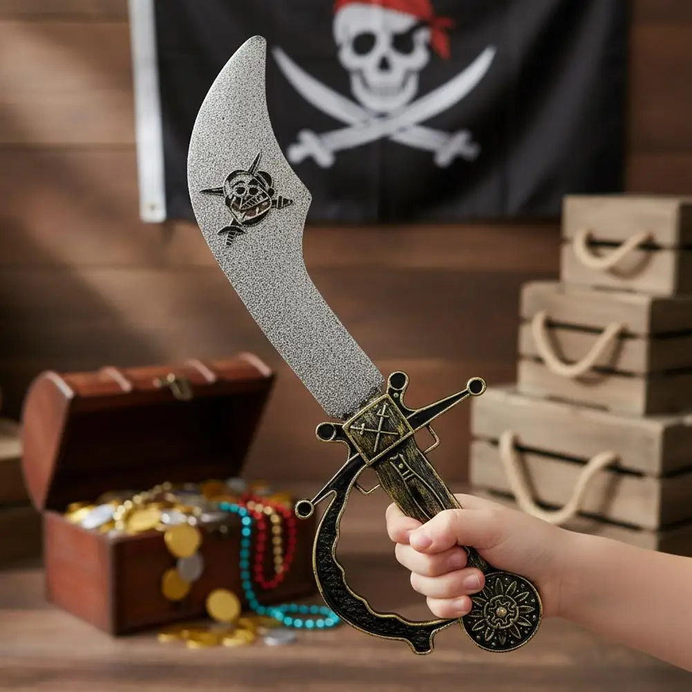 Plastik-Piratenmesser-Spielzeug, Cosplay-Deko, Spielzeugschwerter, Piratenkapitän-Kostüm, Party-Requisiten für Kinder, Geschenk-Spielzeug – Detail 12