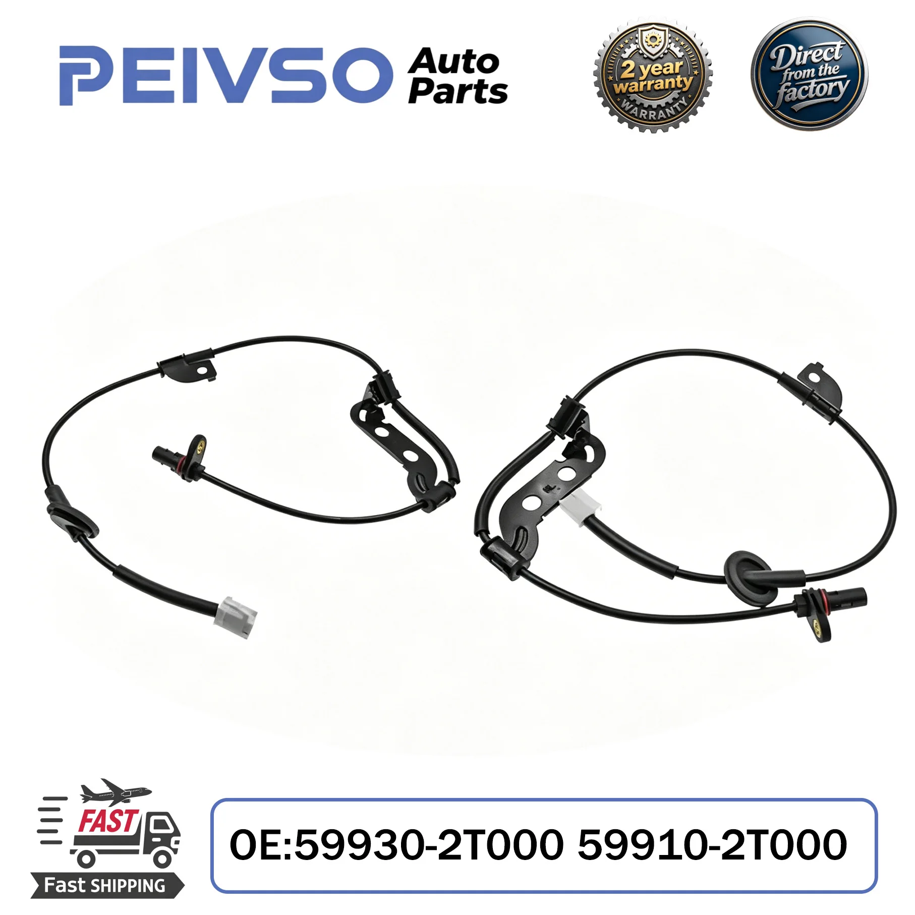 

PEIVSO 59930-2T000 59910-2T000 599102T000 New Rear LH/RH ABS Wheel Speed Sensor For Kia Optima 2011-2016 1.6L 2.0L 2.4L