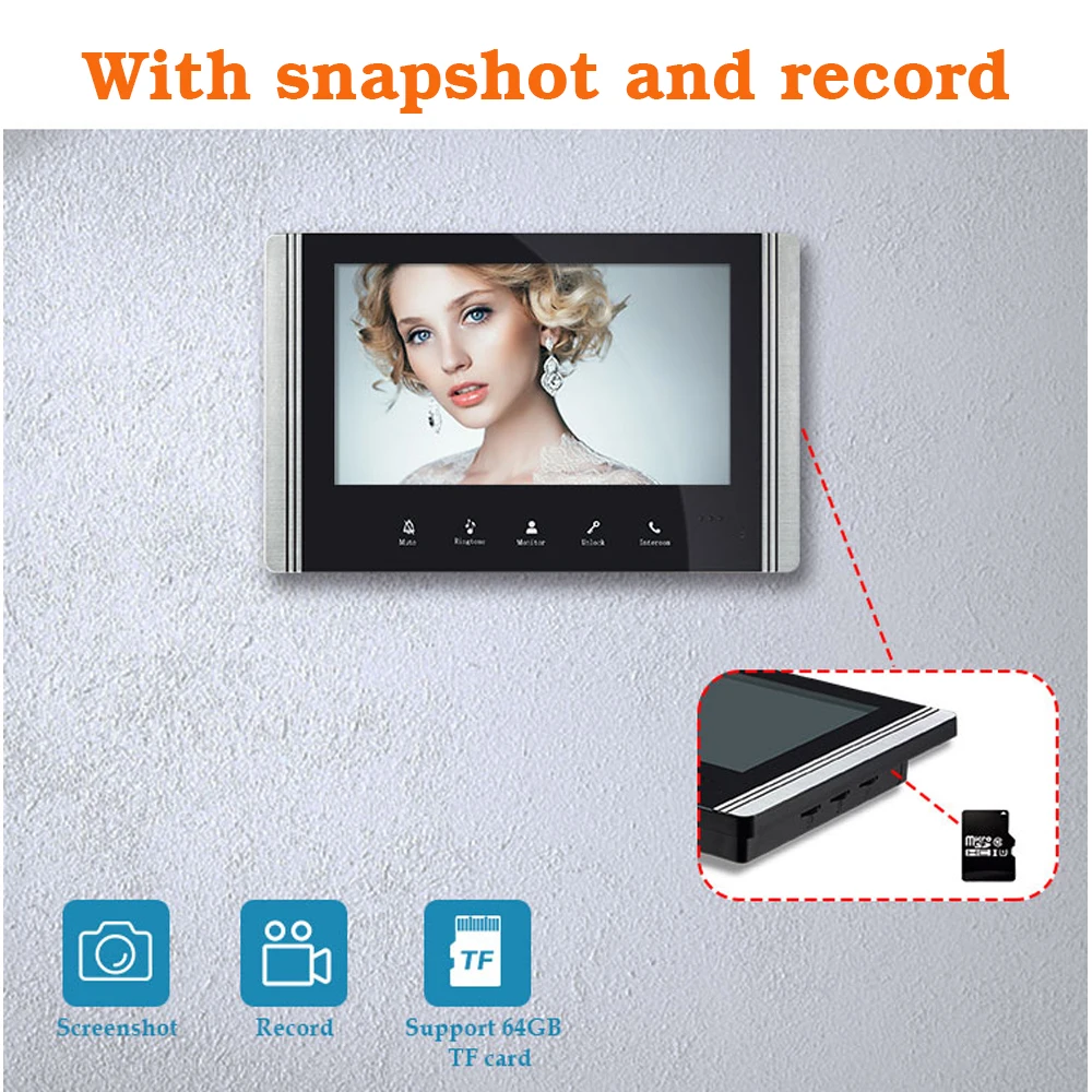 Tuya Video Intercom System Wireless WiFi Video Door Phone for Home Video Doorbell with Unlock Function