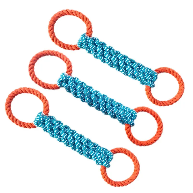 

Dog Cotton Rope Toy Border Collie Golden Hair Bite Resistant Knot Molar Stick Interactive Relief Training Pet Supplies