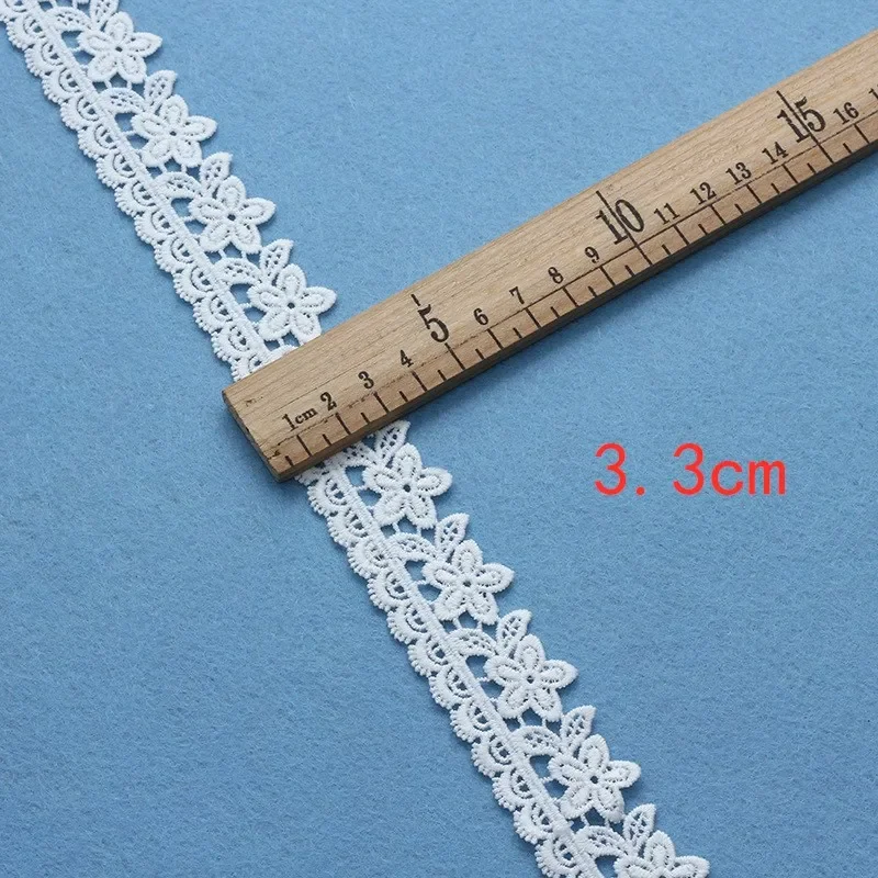 5 Yards DIY Sew Apparel Accessories White Lace Ribbon Handmade  Lace Trims Wedding Dress Scrapbook Christmas Decoration