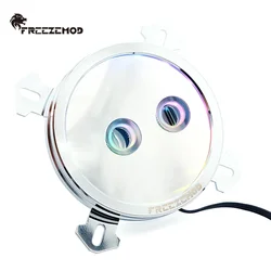 FREEZEMOD CPU Water Block For AMD/AM4 AM5/ Intel 115X 1700 2011 1366, 5V 3Pin Light Starry Sky ARGB Gradient Effect