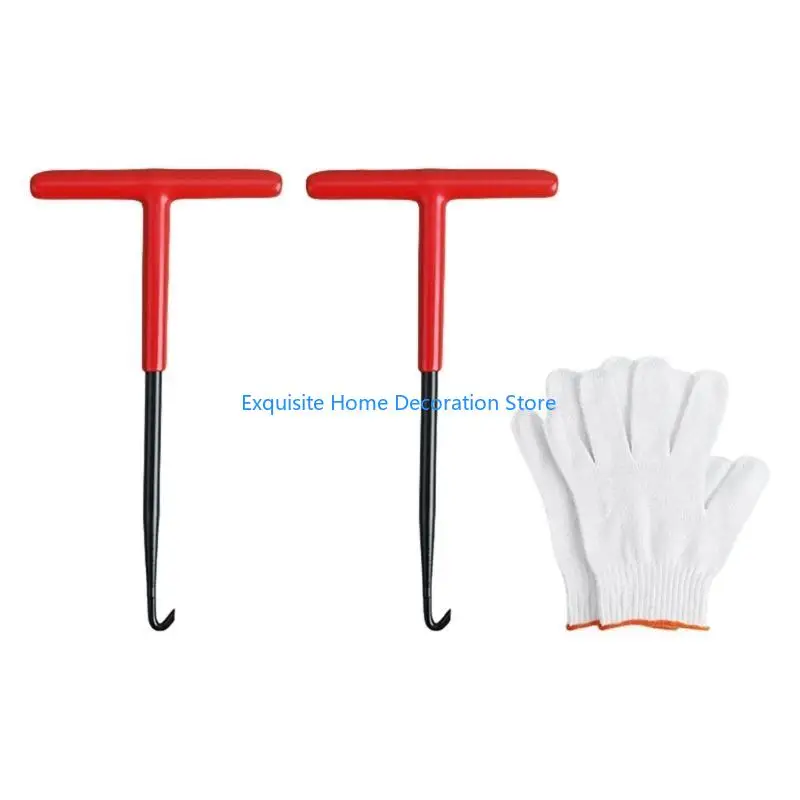 

L5BF 2Pcs Motorcycle Exhaust Spring Hook T Shaped Handle Exhaust Pipe Spring Puller